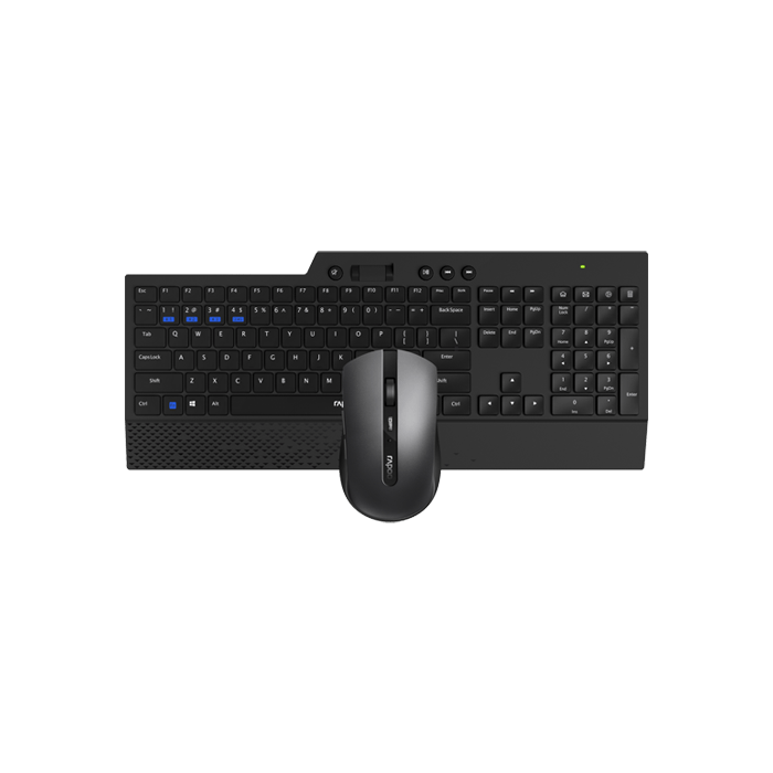 Rapoo 8200T | Multi-mode Wireless Keyboard & Mouse | Full Size with Hot Keys