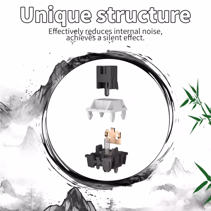 Panda Silent Linear Mechanical Keyboard Lubed Switch – 5PIN - Image 4