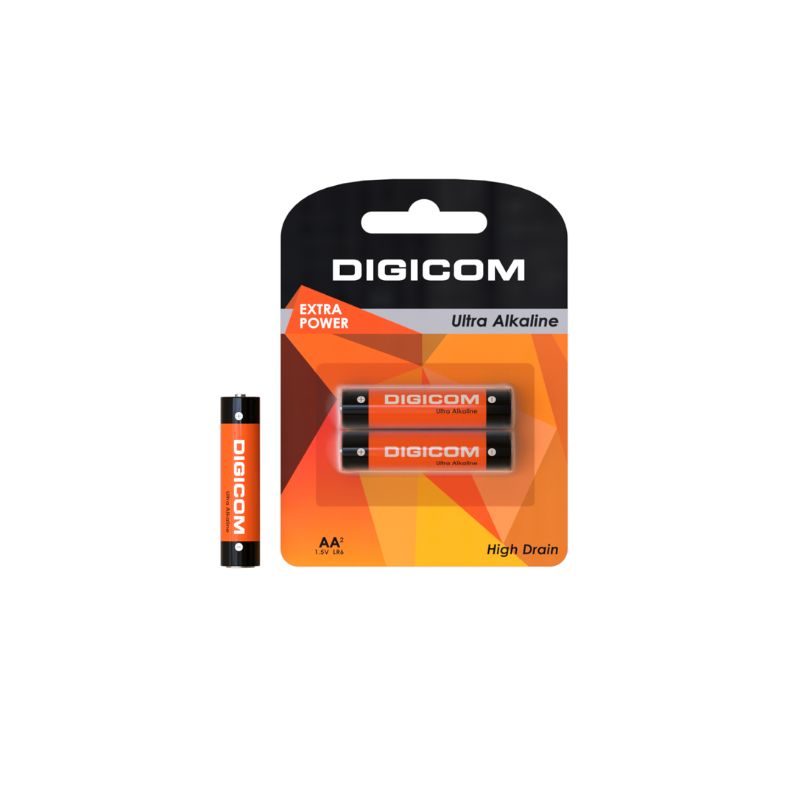 Digicom AA 1.5 Volt Alkaline Battery – Pack of 2