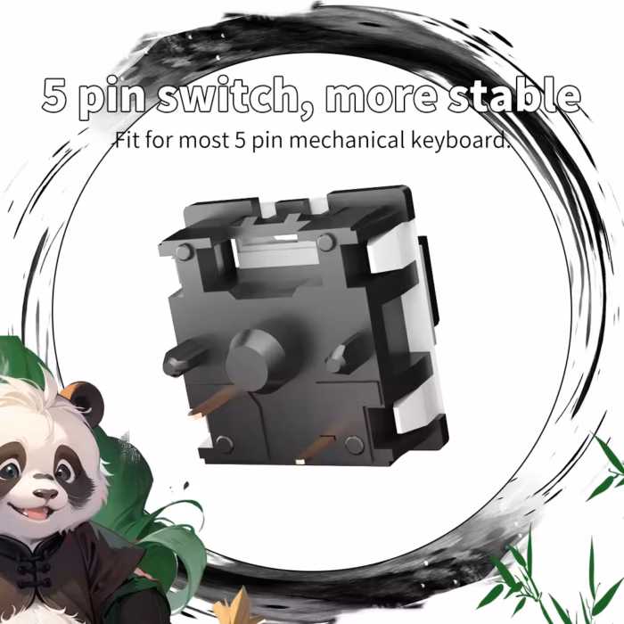 Panda Silent Linear Mechanical Keyboard Lubed Switch – 5PIN - Image 5