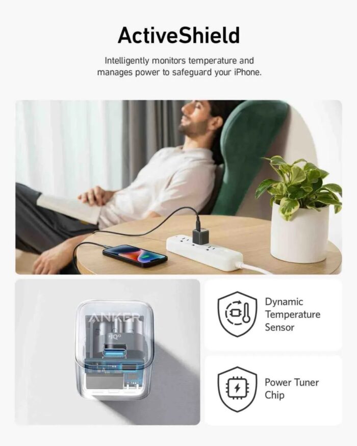 Anker 20W USB-C Fast Wall Charger Block (Nano Pro) - Image 4