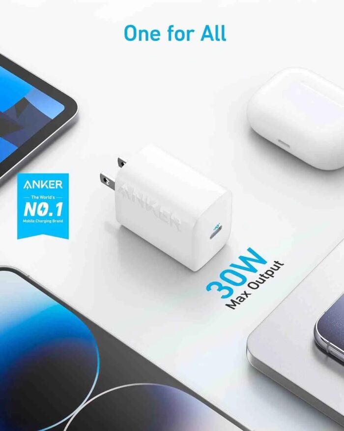 Anker 321 Charger (30W) with 5 ft USB-C to USB-C Cable - Image 4