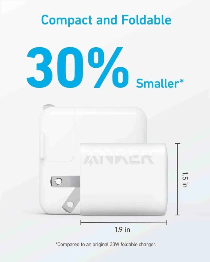 Anker 321 Charger (30W) with 5 ft USB-C to USB-C Cable - Image 7