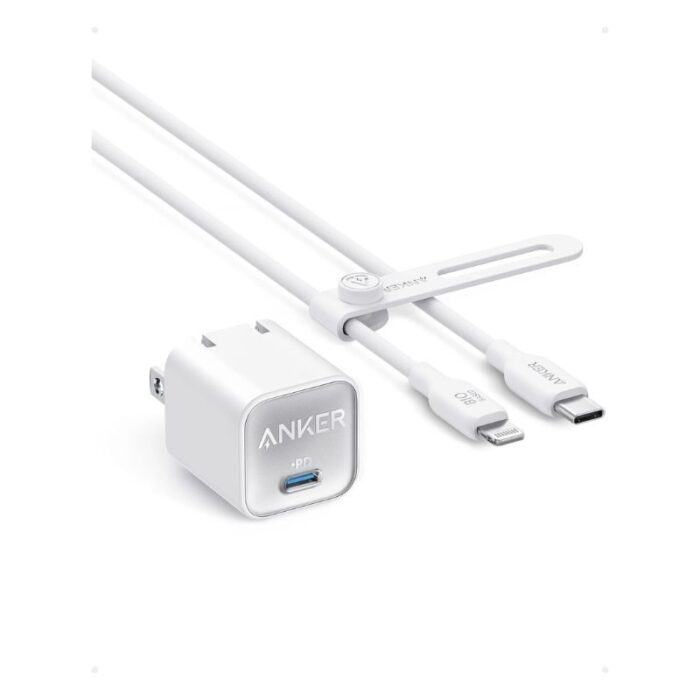 Anker 511 Charger (Nano 3, 30W) with USB-C to Lightning Cable