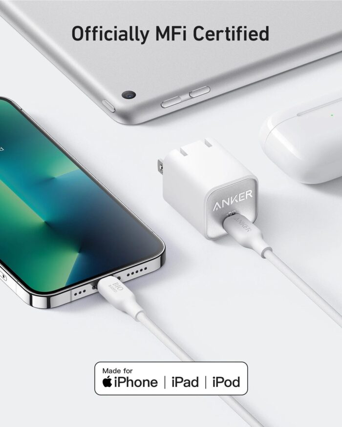 Anker 511 Charger (Nano 3, 30W) with USB-C to Lightning Cable - Image 4