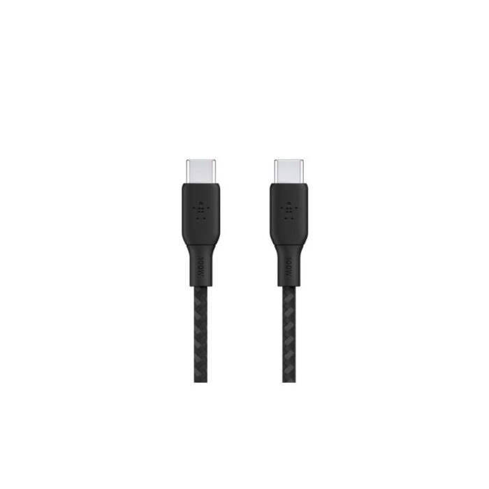 Belkin Cable - BoostCharge Braided USB-C to USB-C 100W 2M - BLK (CAB014bt2MBK)