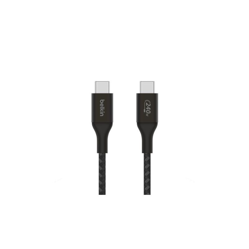 Belkin Cable - BoostCharge Braided USB-C to USB-C 240W 1M - BLK (CAB015bt1MBK)