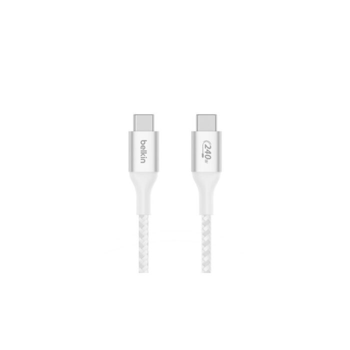Belkin Cable - BoostCharge Braided USB-C to USB-C 240W 2M - WHT (CAB015bt2MWH)