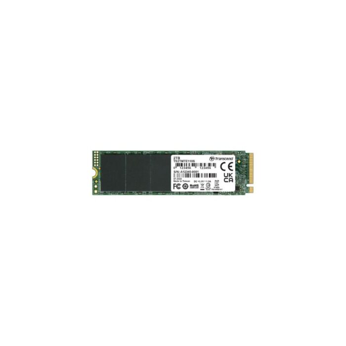 Transcend PCIe M.2 SSD 2TB NVMe PCIe Gen3 x4 3D TLC TS2TMTE110S