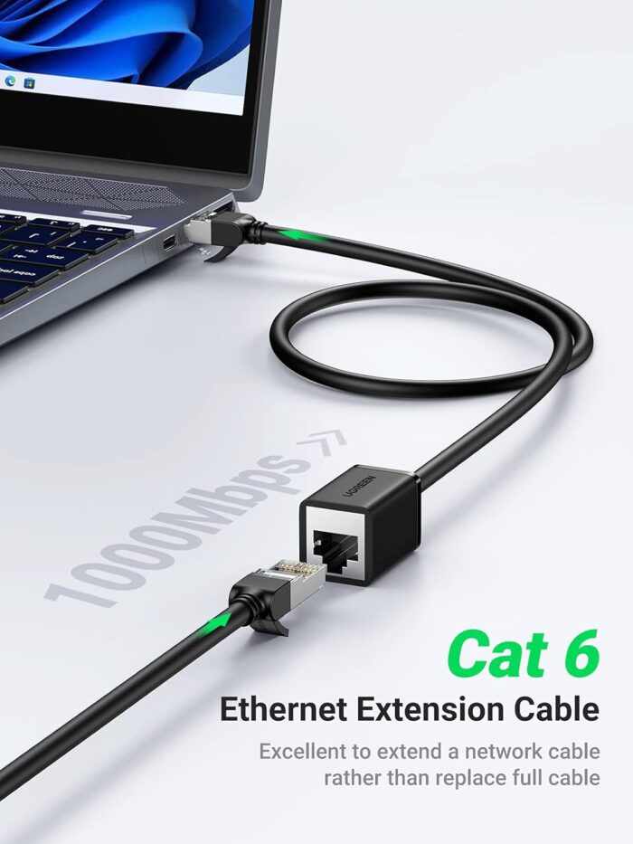 UGREEN 1 Mtr Cat6 F/UTP Male To Female Ethernet Extension Cable - Image 2