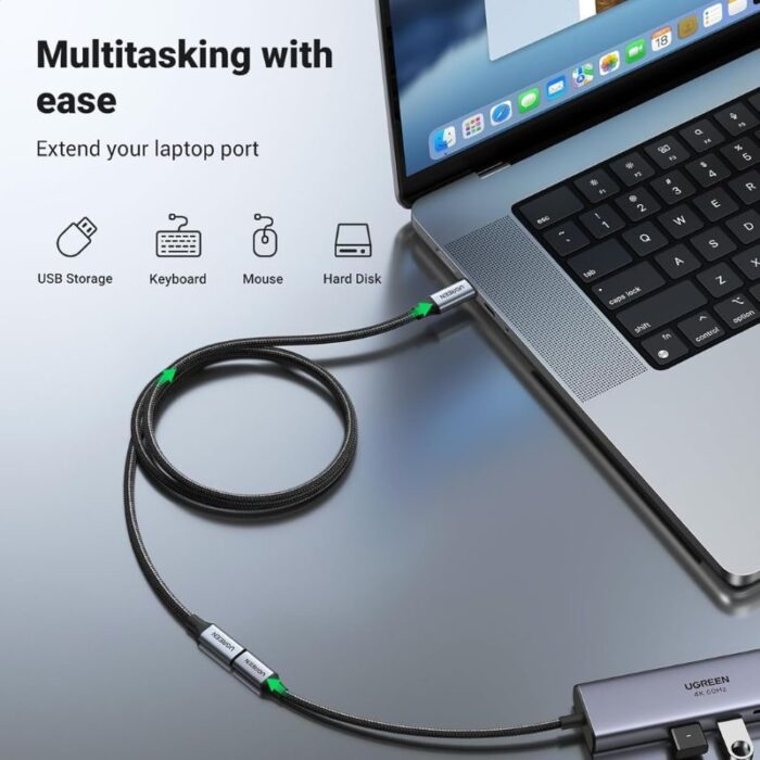 UGREEN 1M Type-C 3.1 Extension Cable | 10Gbps - Image 4