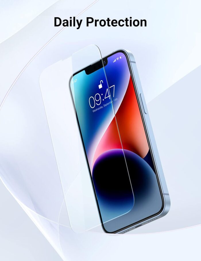 UGREEN Full Coverage HD Tempered Glass Screen Protector with Alignment Tool for iPhone 13/13 Pro (2-Pack) - Image 8