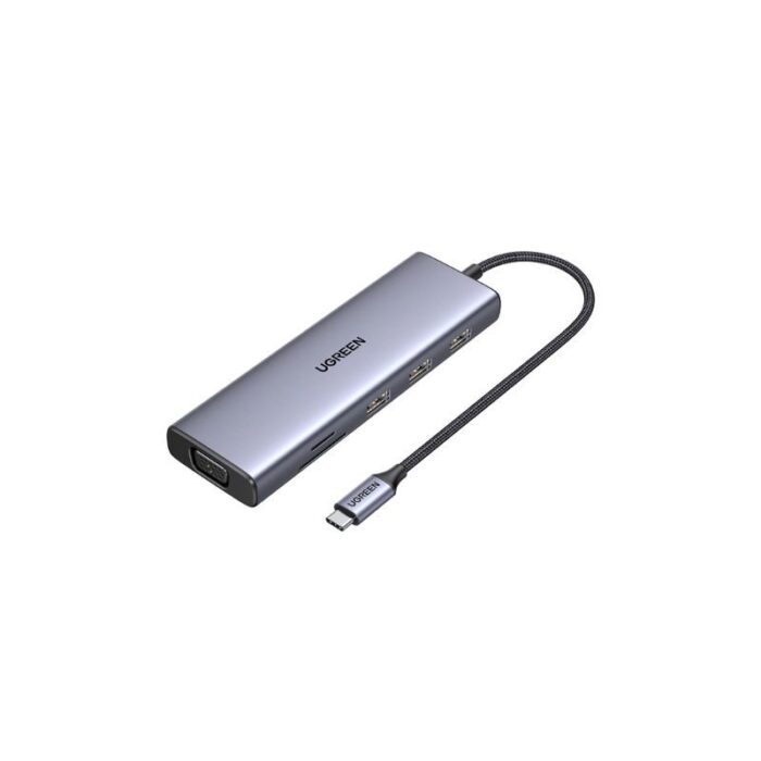UGREEN 9 in 1 USB-C To 3*USB 3.0 A+HDMI+VGA+RJ45 Gigabit+SD/TF+PD Converter