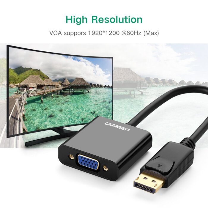 UGREEN DP Male to VGA Female Converter Cable - Image 4