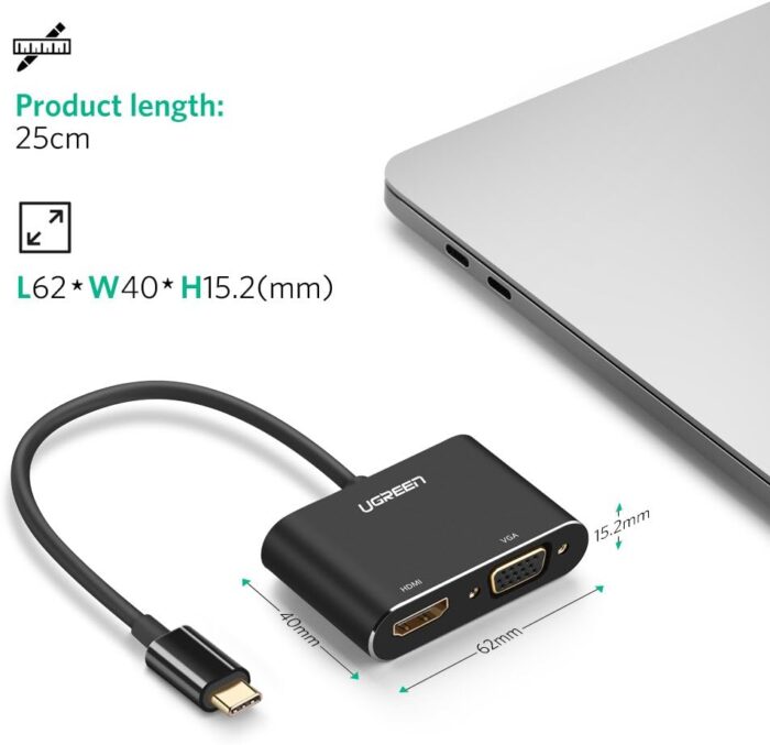 UGREEN Mini DP to HDMI+VGA Converter - Image 9