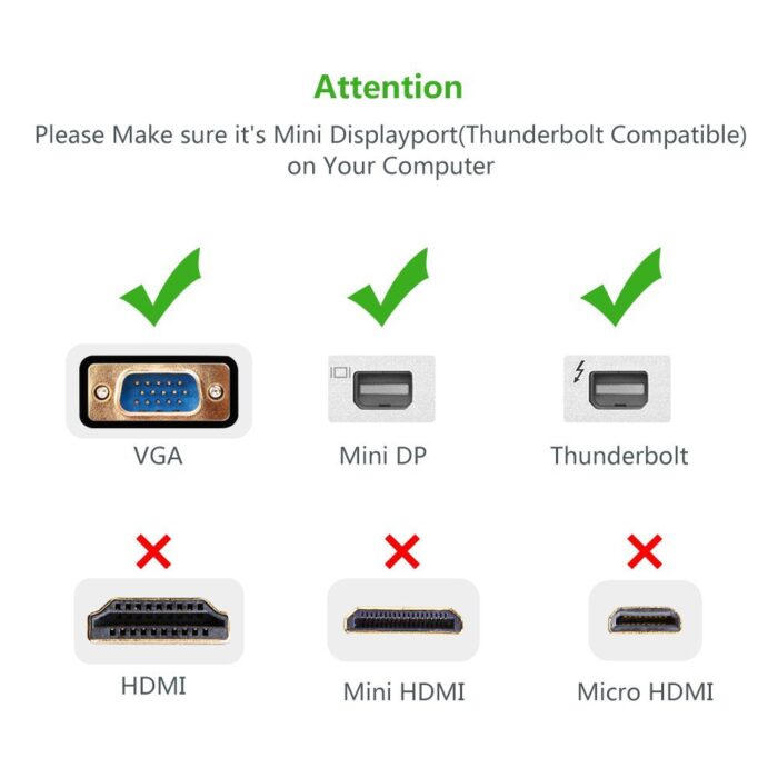 UGREEN Mini DisplayPort to VGA Converter - Image 8