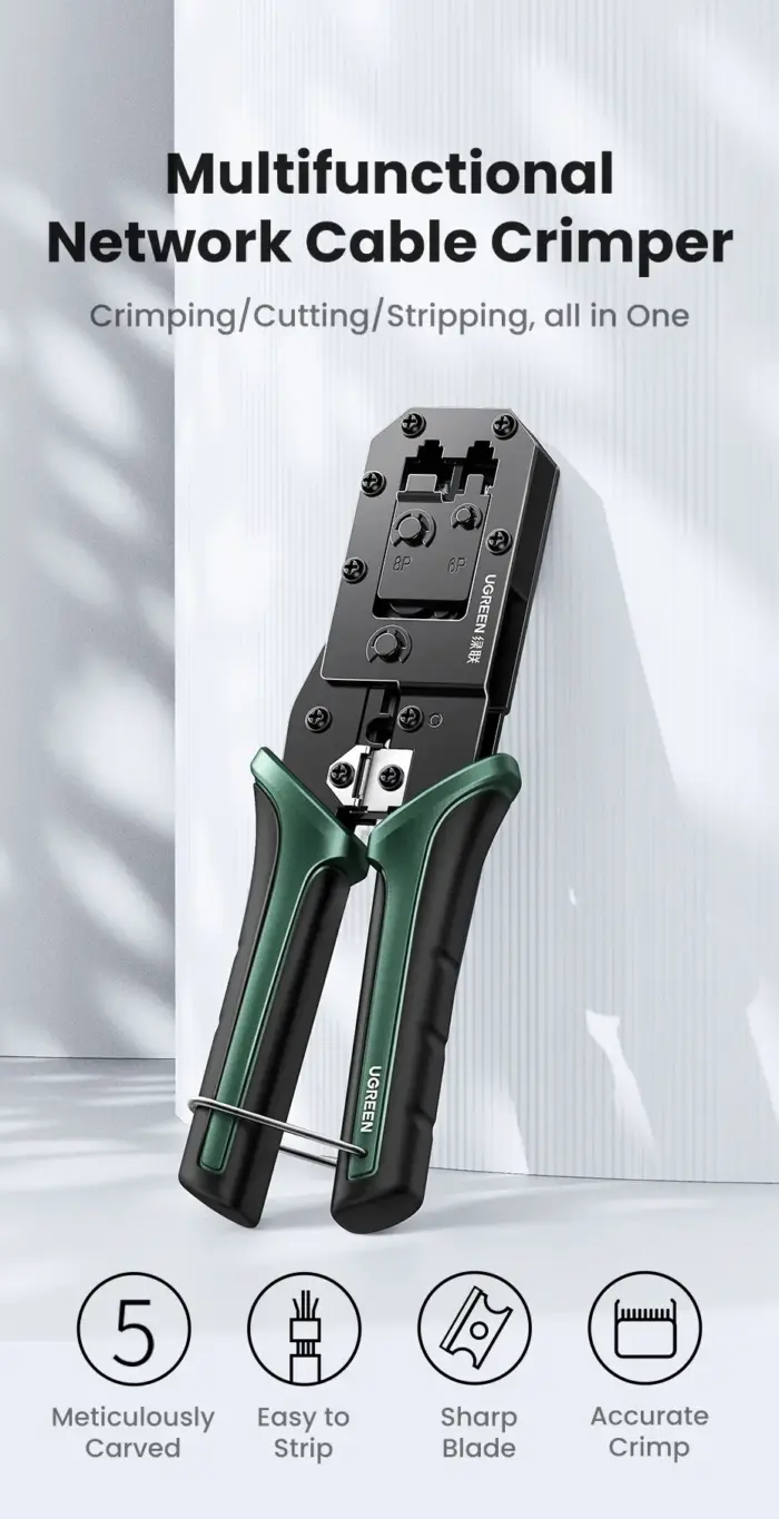 UGREEN RJ45 Multifunction Wire Stripper Cutter Crimper (70683) - Image 3
