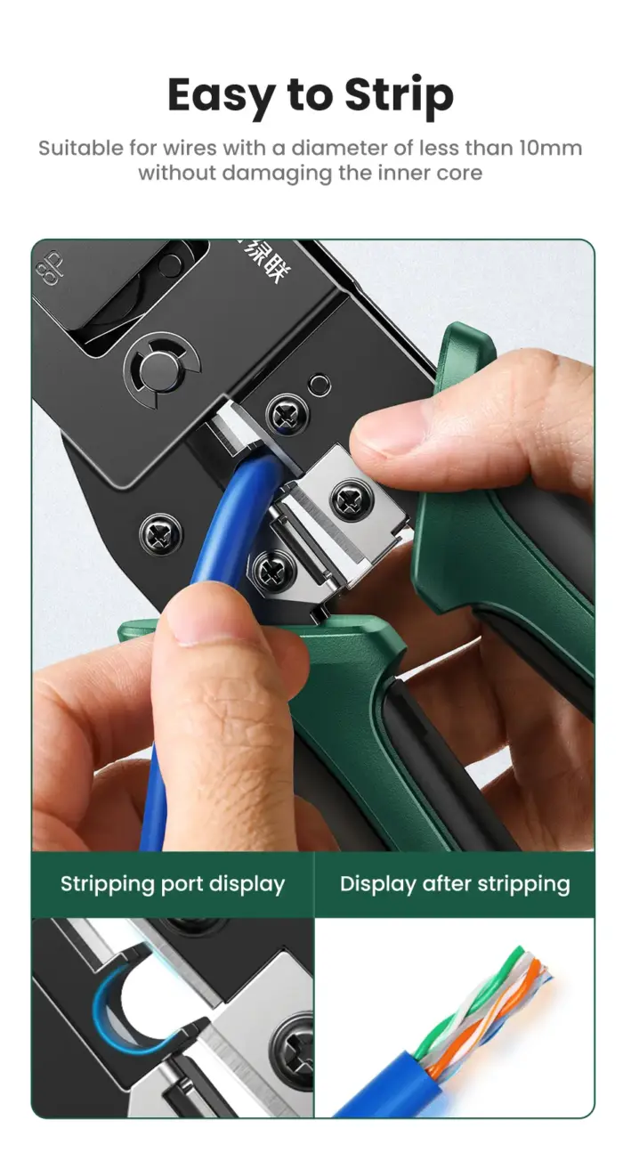 UGREEN RJ45 Multifunction Wire Stripper Cutter Crimper (70683) - Image 7