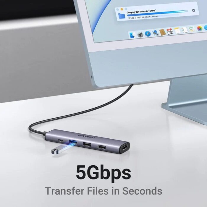 UGREEN Revodok 105 USB C Hub 5-in-1 Multiport Adapter - Image 5