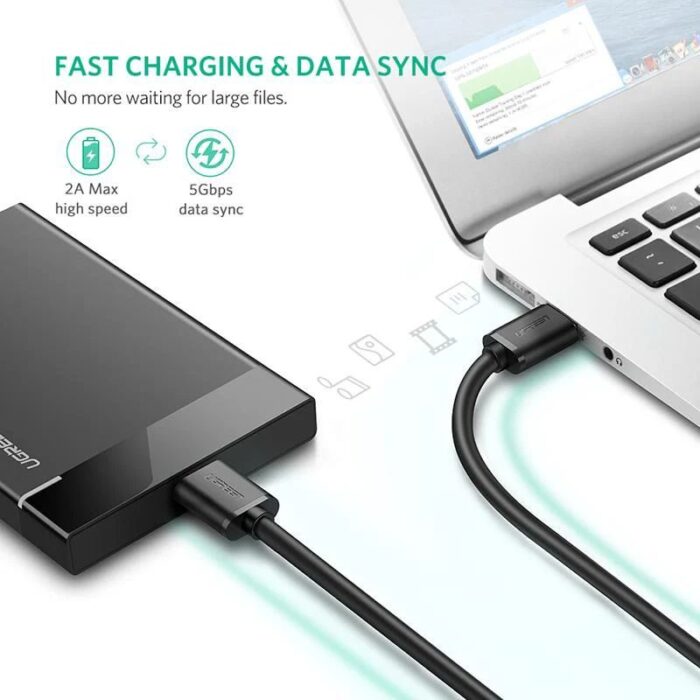 UGREEN USB 3.0 A Male to Micro USB 3.0 Male Cable 0.5m (Model: 10840) - Image 5