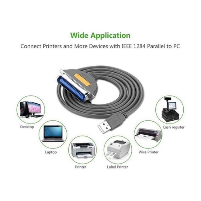 UGREEN 2 Mtr USB 2.0 A to CN36/IEEE1284 Female Parallel Printer Cable - Image 6
