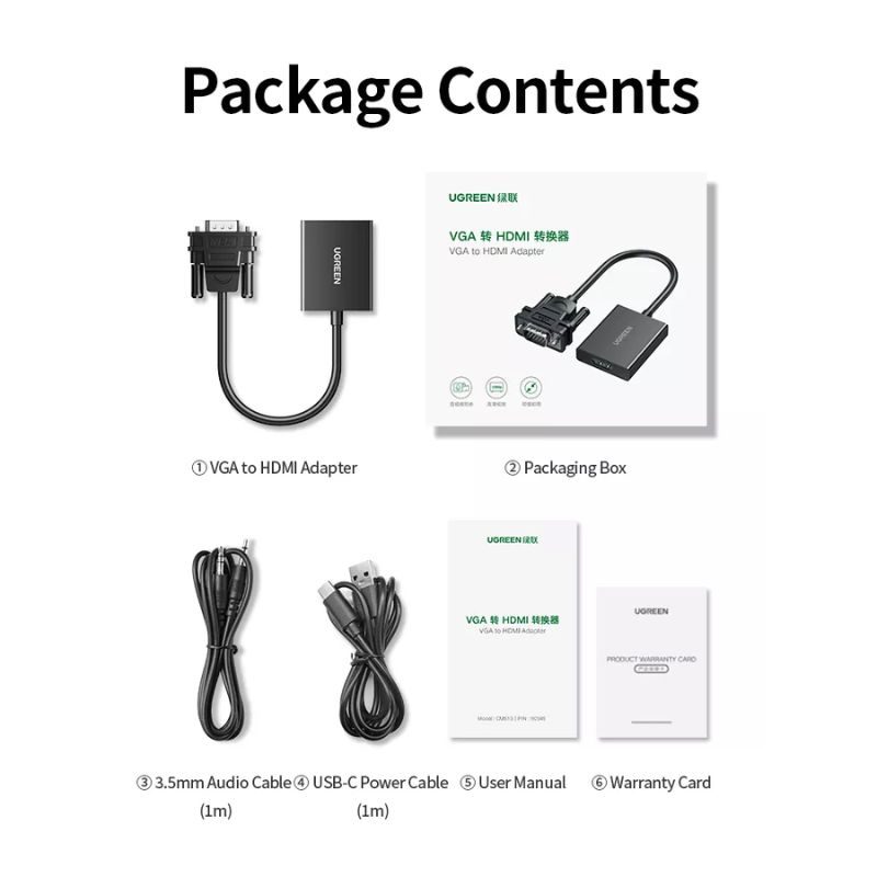 UGREEN VGA Male To HDMI Female Converter - Image 4
