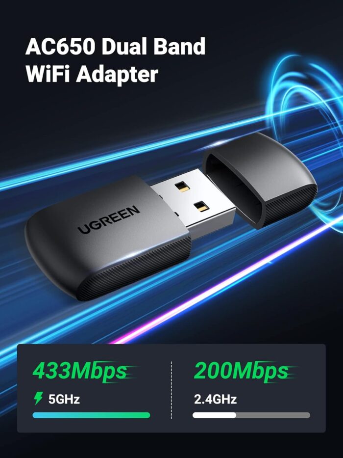 UGREEN AC650 Dual-Band USB Wifi Adapter - Image 3