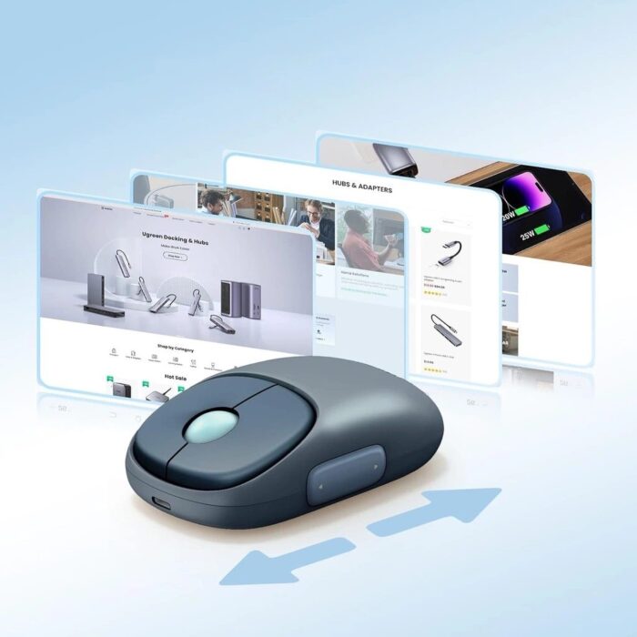Ugreen FUN+ Wireless Mouse with Bluetooth & Rechargeable Battery - Image 11