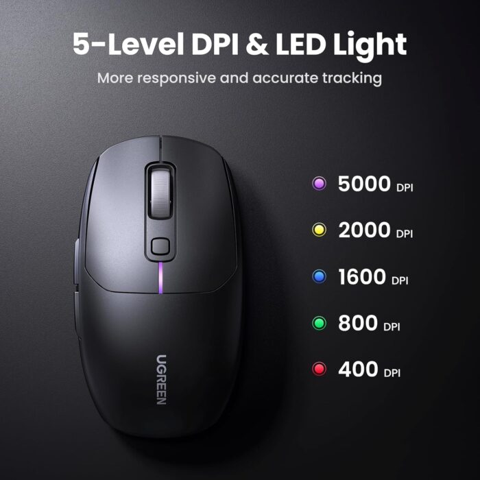 Ugreen 90539 USB/BT/2.4GHz Lightweight Wireless Gaming Mouse - Image 6