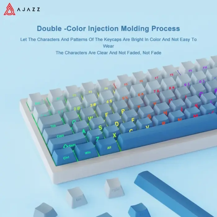 Ajazz AKH136 Side-Engraved PBT Gradient Keycaps
