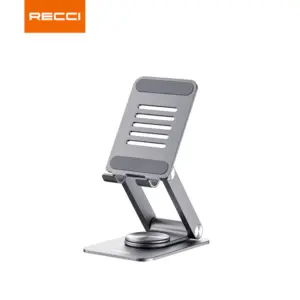 Recci RHO-M15 Desktop Stand: 360 Degree Flexible Spin, Multi-Angle, Foldable