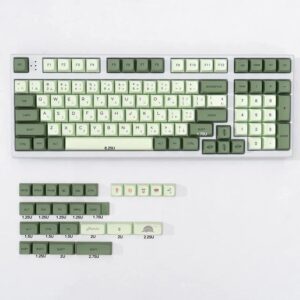 Matcha Keycaps – XDA Profile PBT Dye Sublimation Keycaps (124 Keys)