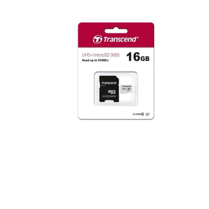 Transcend 16GB MicroSDXC/SDHC 300S Memory Card TS16GUSD300S-A - Image 2