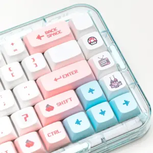 Pixel Peach Keycaps – XDA Profile PBT Dye Sublimation Keycaps (134 Keys)