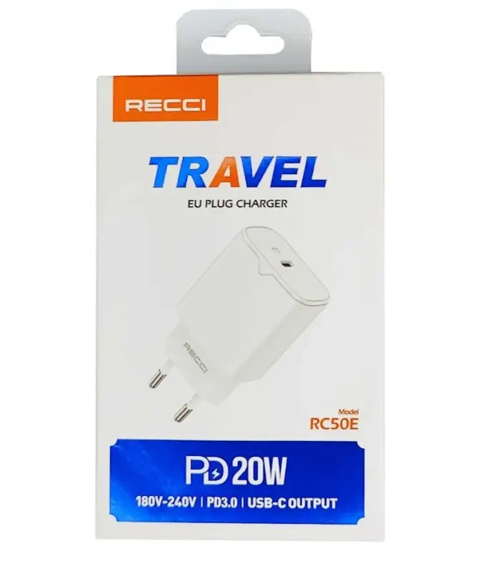 Recci AC Charger RC50E | Type-C Fast Charging - Image 2
