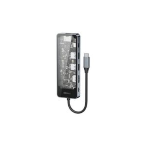 Recci 6 In 1 Hub Transparent Design 100W