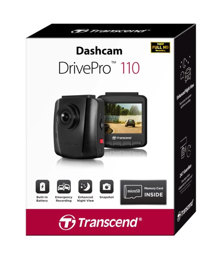 Transcend TS-DP110M-32G DrivePro 110 QHD 2K 1440p Dash Camera with Night Vision - Image 2