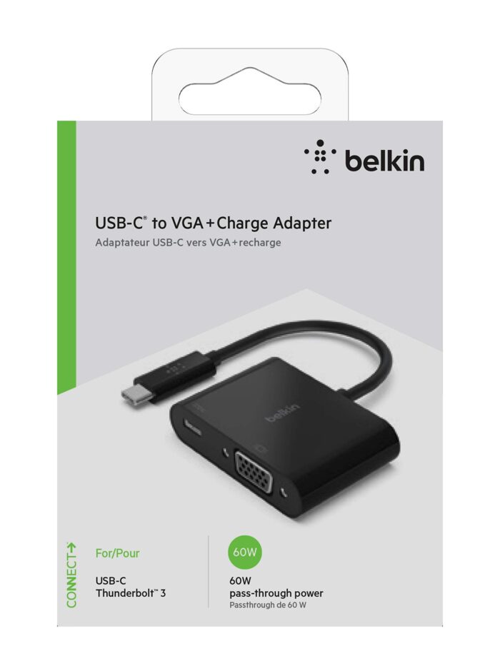 Belkin Adapter - USB-C to VGA + Charge Adaptor (AVC001btBK) - Image 2