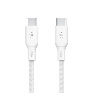 Belkin Cable - BoostCharge Braided USB-C to USB-C 100W 2M - WHT (CAB014bt2MWH)