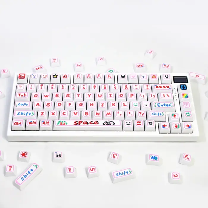 Block Graffiti Keycaps – XDA Profile PBT Dye Sublimation Keycaps (127 Keys) - Image 2