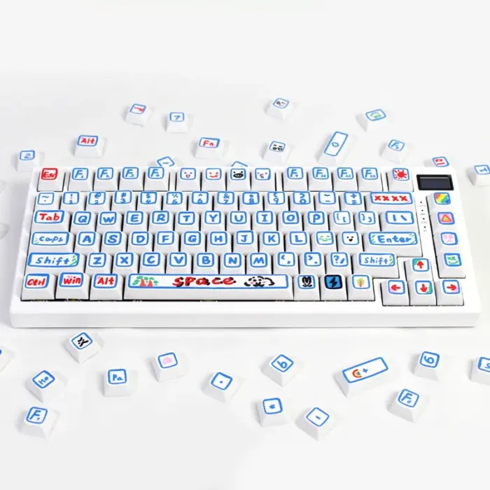Block Graffiti Keycaps – XDA Profile PBT Dye Sublimation Keycaps (127 Keys)
