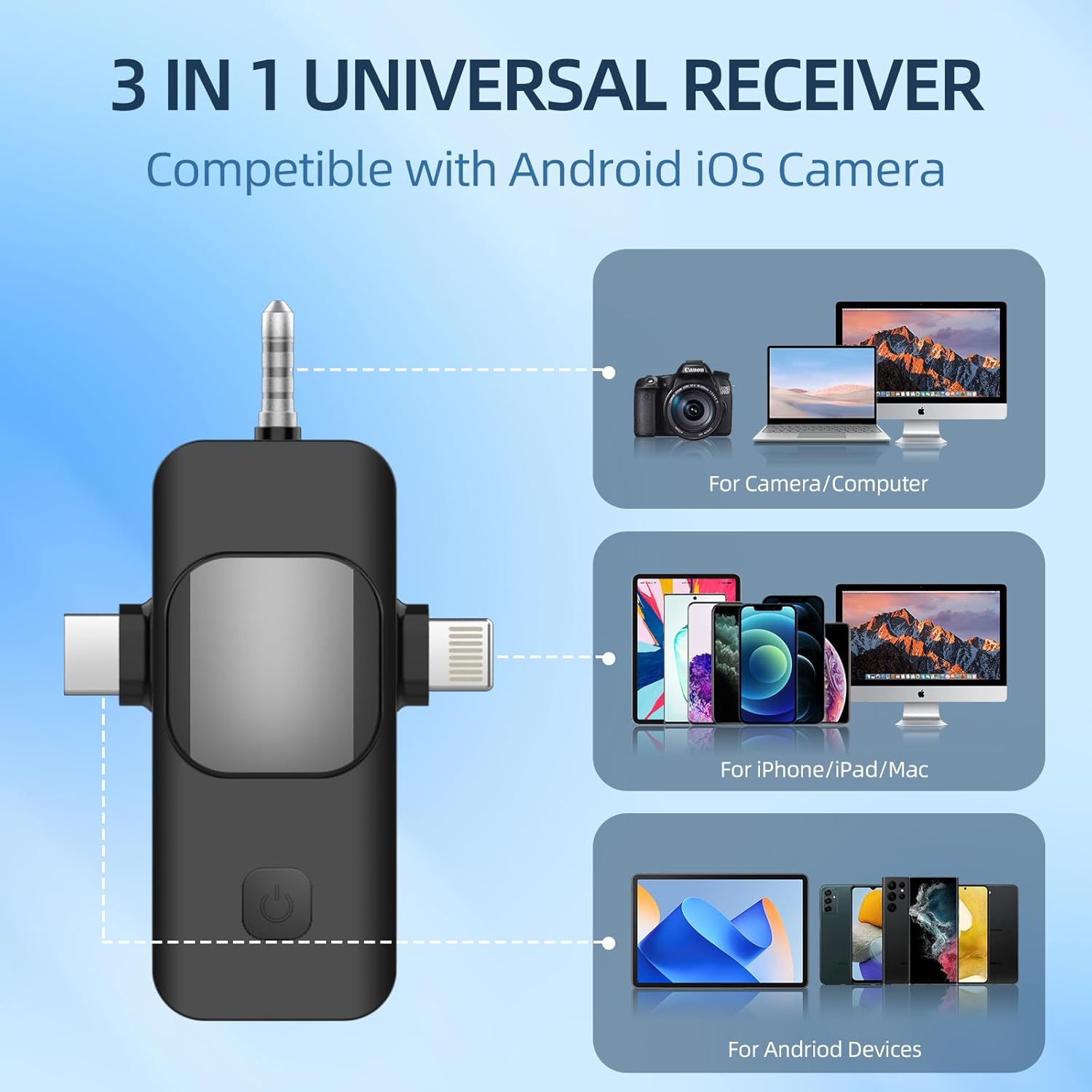 3-in-1 Wireless Mini Microphone - Image 6