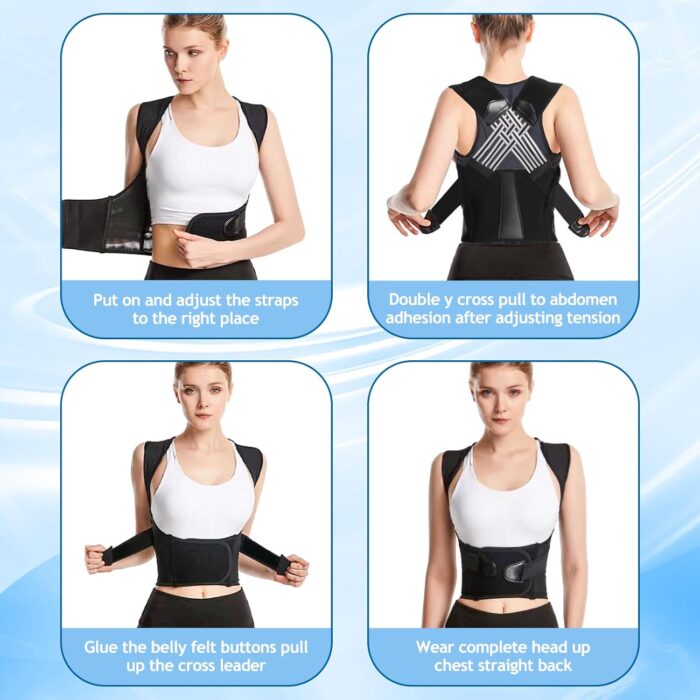 Chest Posture Corrector | Scoliosis Back Brace | Spine Belt & Shoulder Support - Image 3