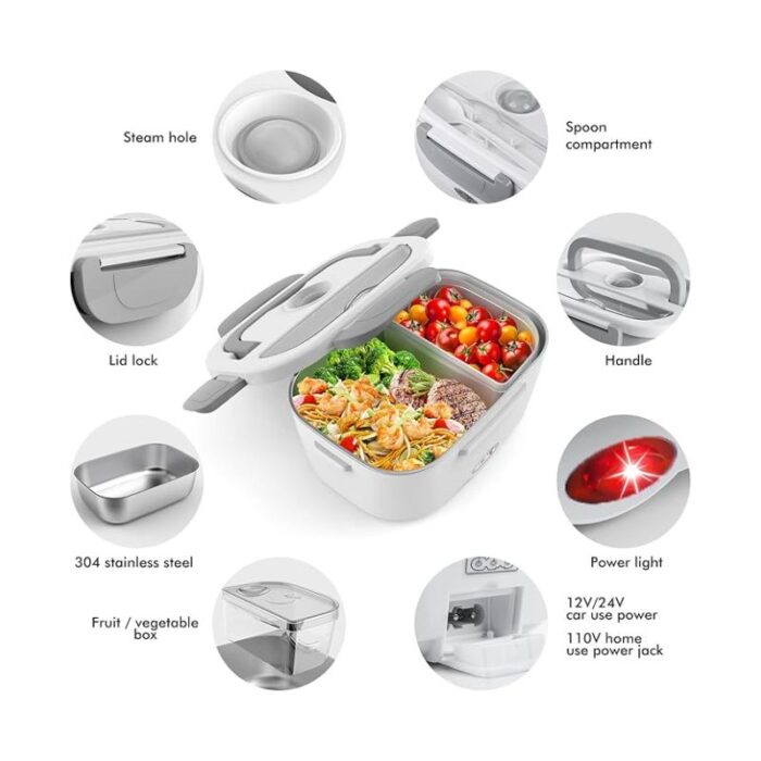 Electric Heating Steel Lunch Box - Image 2
