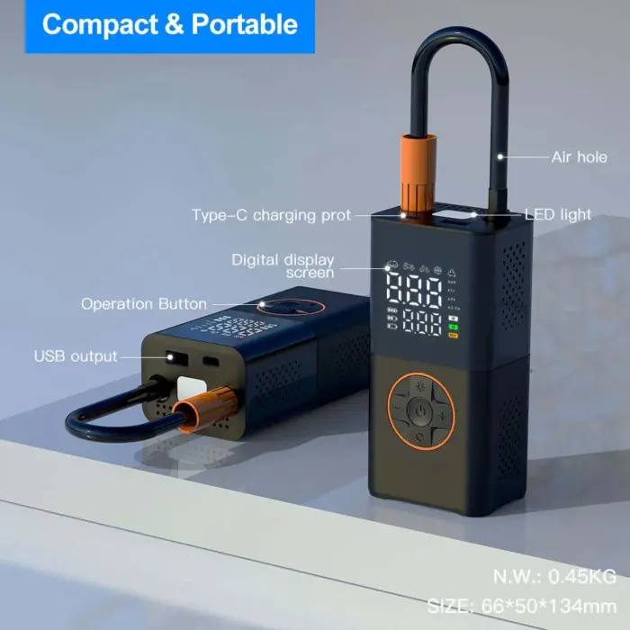 Rechargeable Electric Tire Inflator (CZK-5641) - Image 3