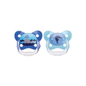 Prevent Butterfly Pacifier Stage 1 Blue 2 Pack