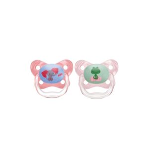 Prevent Butterfly Pacifier Stage 2 Pink 2 Pack