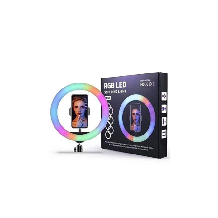 RGB LED Ring Light MJ-33 (33cm) with Stand - Image 3