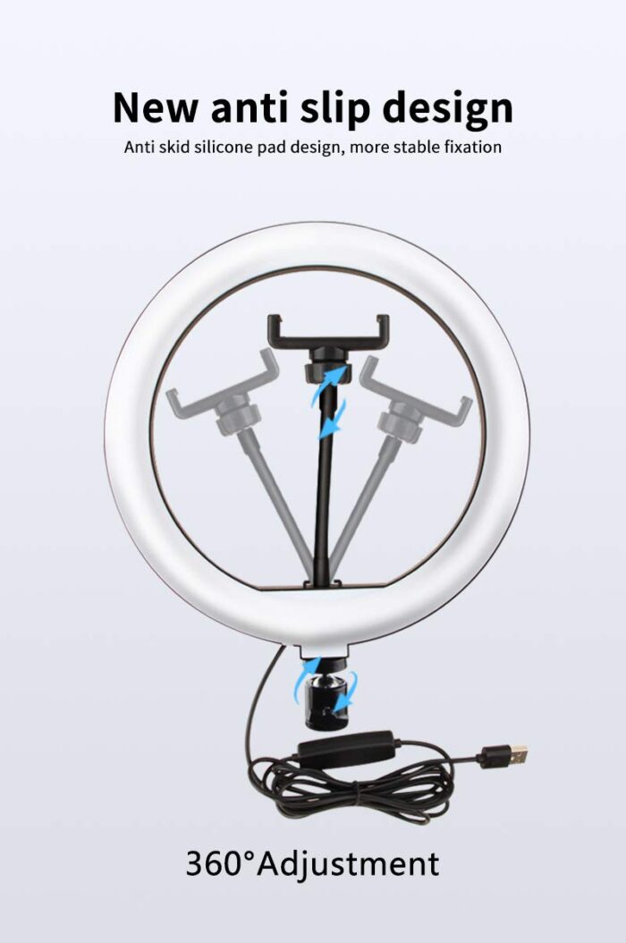 RGB LED Ring Light MJ-33 (33cm) with Stand - Image 4