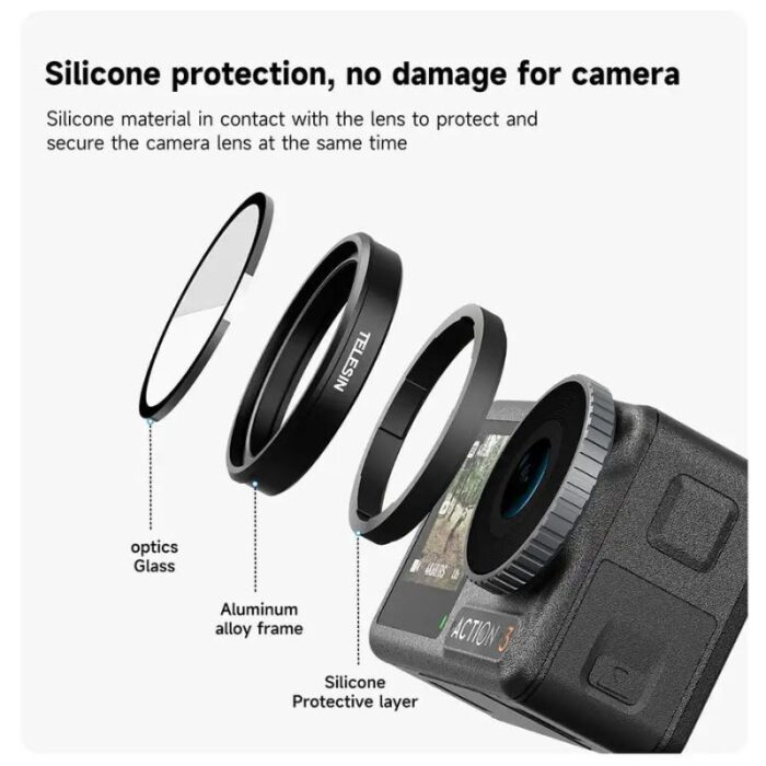 TELESIN ND & CPL Lens Filter Set for DJI Osmo Action 3 / 4 / 5 Pro (4-Pack) - Image 2